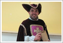 Man dressed as a Spanish priest
